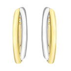 9K Two Colour Gold 5.5mm X 21.5mm Double Front Hoop Earrings_7190198_1