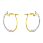 9K Two Colour Gold 5.5mm X 21.5mm Double Front Hoop Earrings_7190198_2