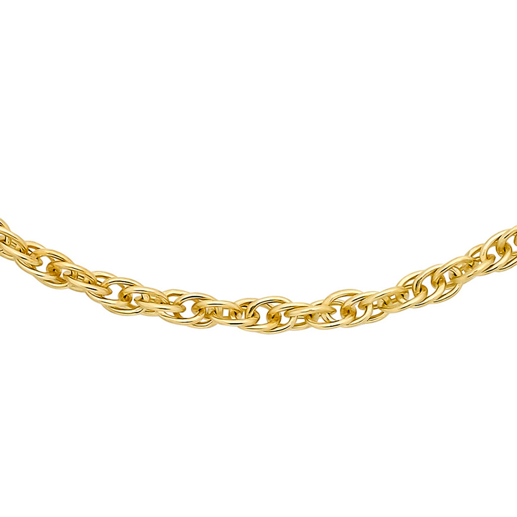 9K Yellow Gold Prince Of Wales Chain (Size - 16) with Spring Ring clasp