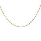 9K Two Colour Gold Hollow Rope Chain 16 Inch