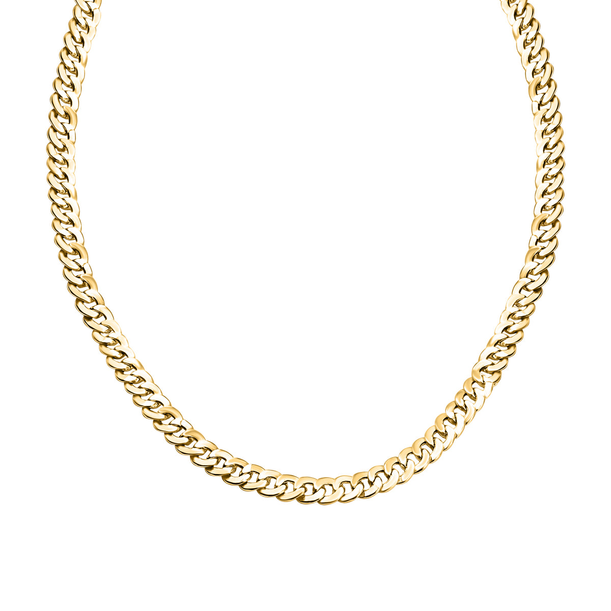 9K Yellow Gold Diamond Cut 4.3mm Round Link Curb Chain 22 Inch 7190397 0