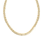 9K Yellow Gold Diamond Cut 4.3mm Round Link Curb Chain 22 Inch_7190397