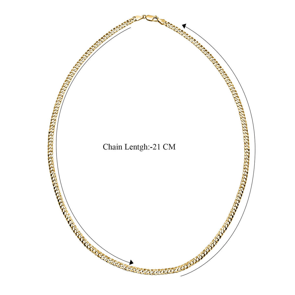 9K Yellow Gold Diamond Cut 4.3mm Round Link Curb Chain 22 Inch 7190397 3
