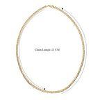 9K Yellow Gold Diamond Cut 4.3mm Round Link Curb Chain 22 Inch_7190397_3