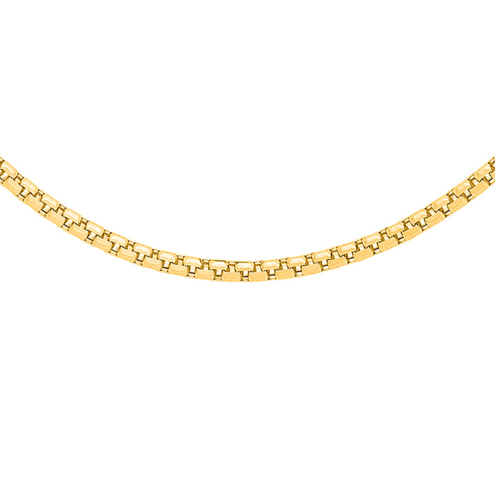9K Yellow Gold Diamond Cut Box Belcher Chain 16 Inch 7190524 1