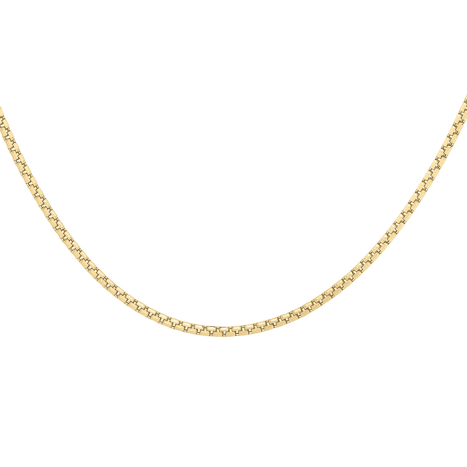 9K Yellow Gold Diamond Cut Box Belcher Chain 16 Inch 7190524 7