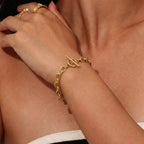 9K Yellow Gold 6mm Oval Link T Bar Belcher Bracelet 7 Inch_7193404_2