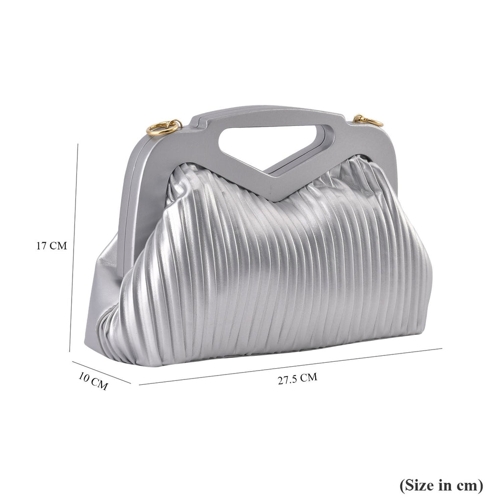 Chic Silhouette Shoulder Bag - Silver_7208865_5