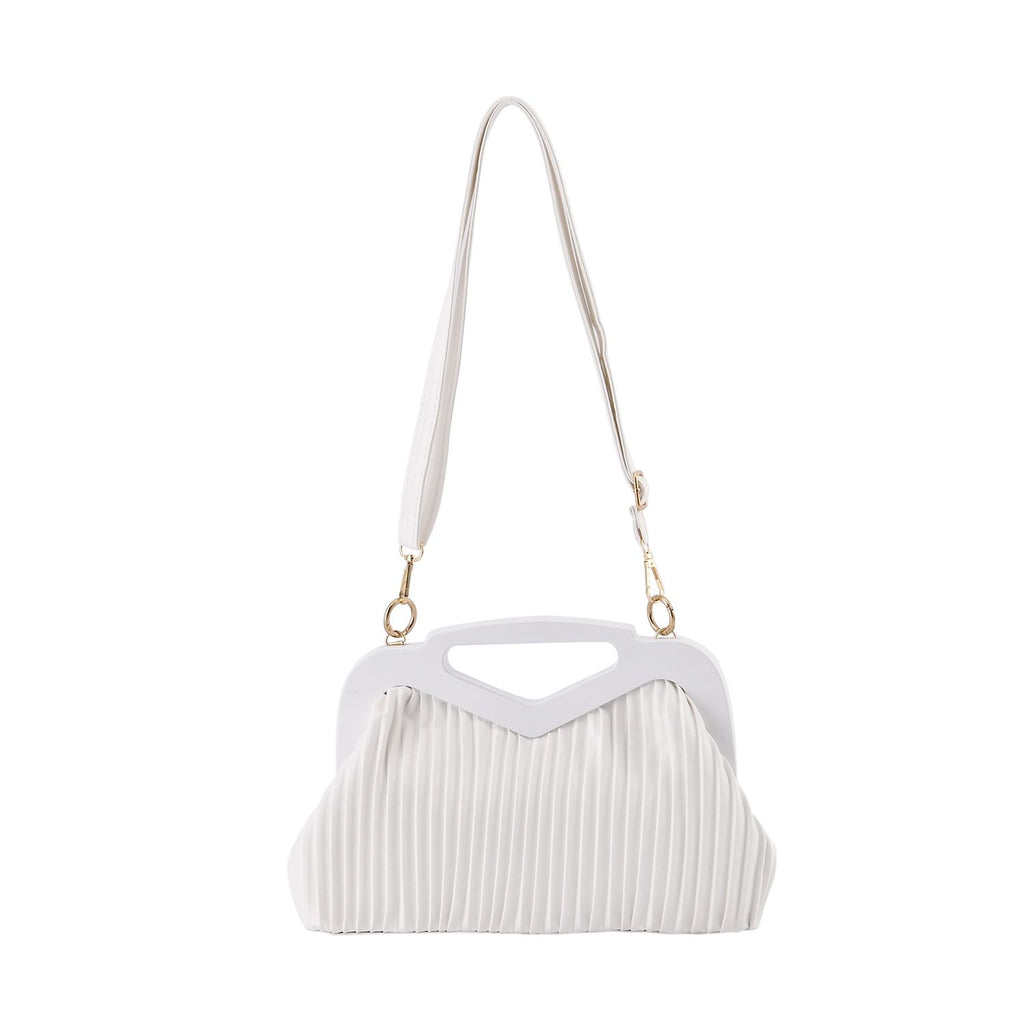 Chic Silhouette Shoulder Bag - White_7208867