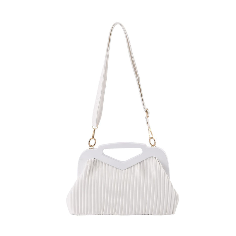 Chic Silhouette Shoulder Bag - White_7208867
