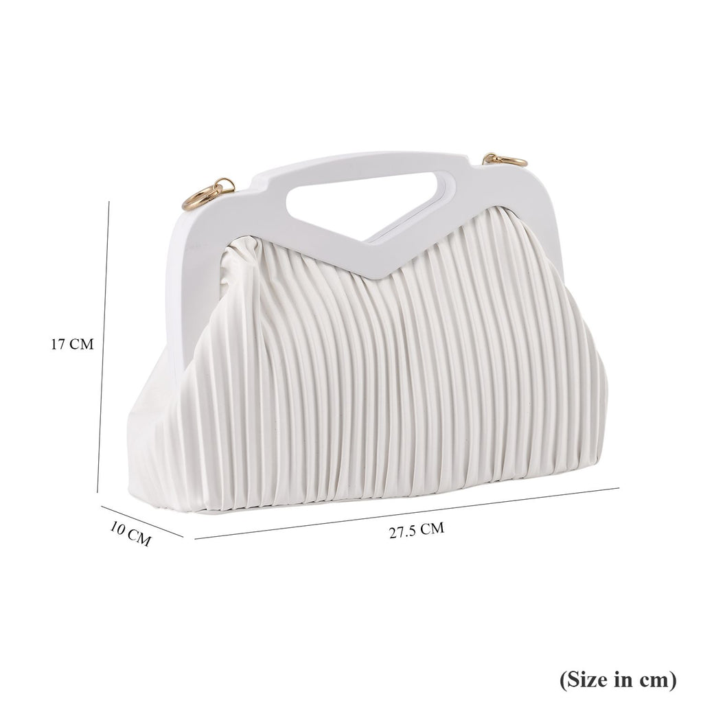Chic Silhouette Shoulder Bag - White_7208867_5