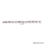 Multi-Tourmaline and Natural Zircon Bracelet (Size - 7) in Rhodium Overlay Sterling Silver 3.75 Ct._7210567_4