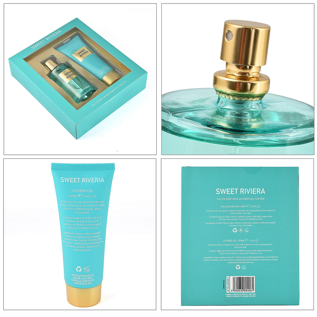 Laurelle 2 Piece Set - Sweet Riviera Eau de Parfum &amp; Shower Gel - 100ml each 7210980 6