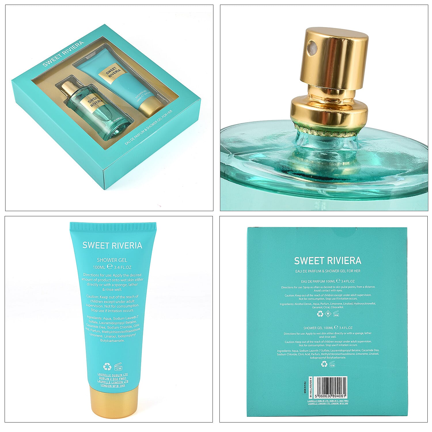 Laurelle 2 Piece Set - Sweet Riviera Eau de Parfum &amp; Shower Gel - 100ml each 7210980 6