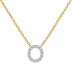 9K Yellow and White Gold With VS SI Diamond Circle Necklace 17 Inch_7211286_3