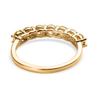 14K Yellow Gold SGL Certified Natural Yellow Diamond (SI-I1) Half Eternity Ring 1.00 Ct.