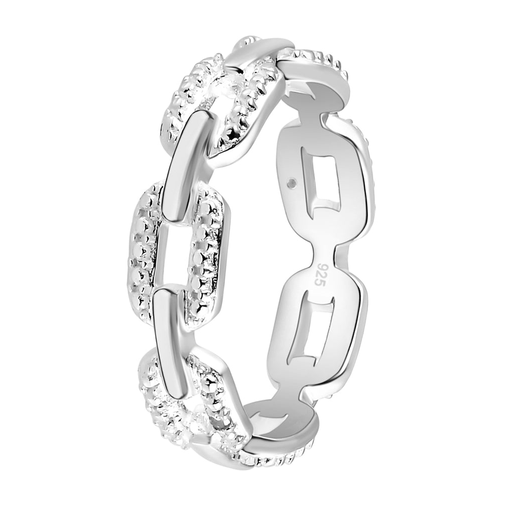 Diamond Link Band Ring in Sterling Silver_7251221_3