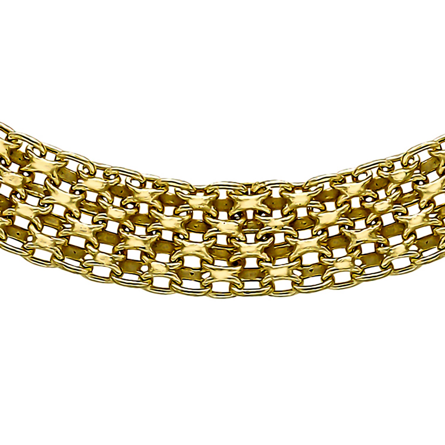 9K Yellow Gold 7mm Bismark Necklace 18 Inch 7254522 0