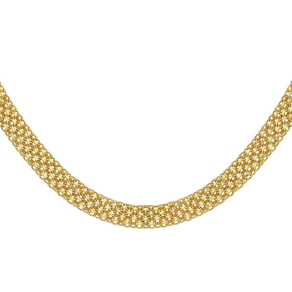 9K Yellow Gold 7mm Bismark Necklace 18 Inch 7254522 1