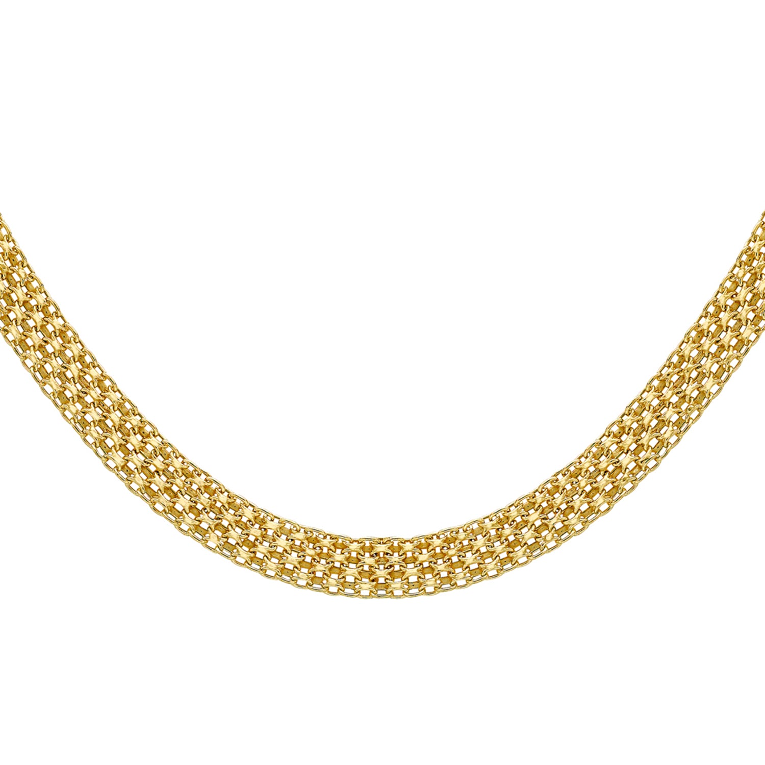 9K Yellow Gold 7mm Bismark Necklace 18 Inch 7254522 1
