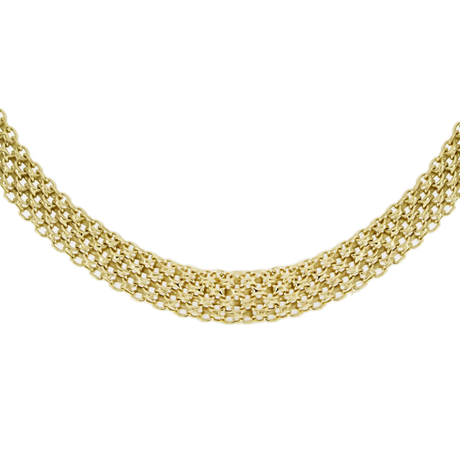 9K Yellow Gold 7mm Bismark Necklace 18 Inch 7254522 2