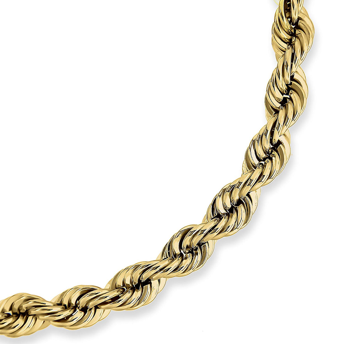 9K Yellow Gold Hollow Rope Chain Bracelet 8 Inch 7254642 3