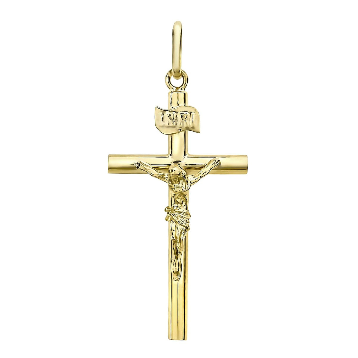 9K Yellow Gold 16mm x 32mm Crucifix Cross Pendant 7254685 0
