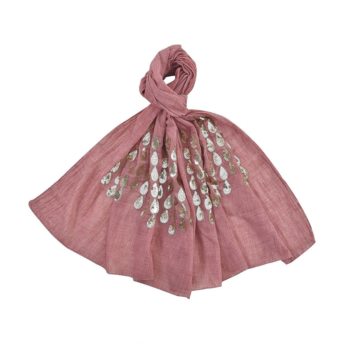 Stylish Sequin Water Drop Pattern Scarf V32535863 0