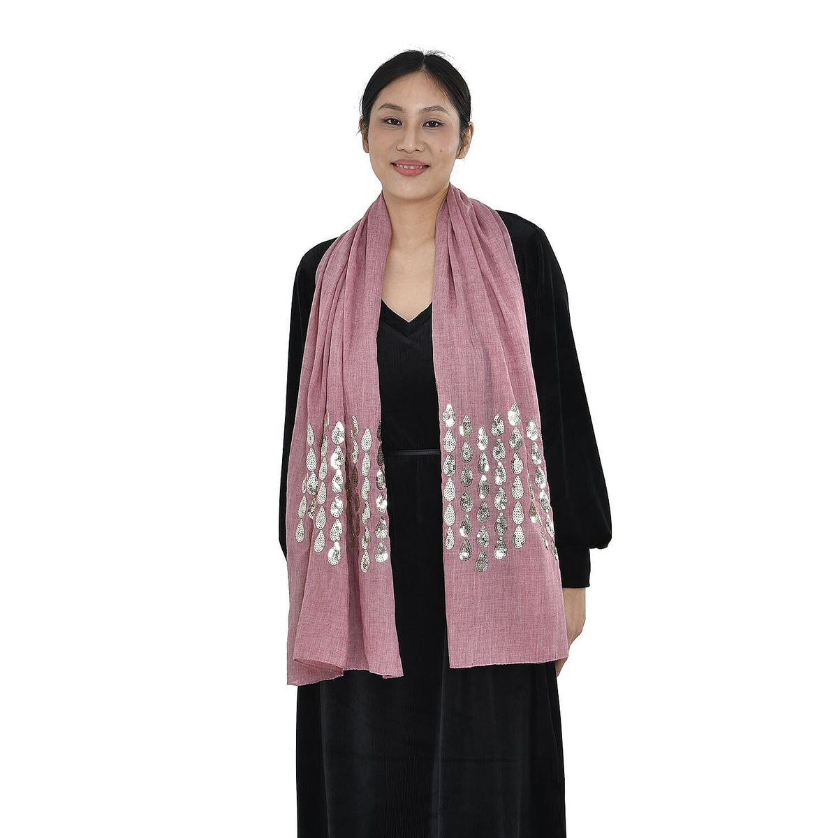 Stylish Sequin Water Drop Pattern Scarf V32535863 2