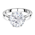 950 Platinum Moissanite Solitaire Ring 3.57 Ct._7259168