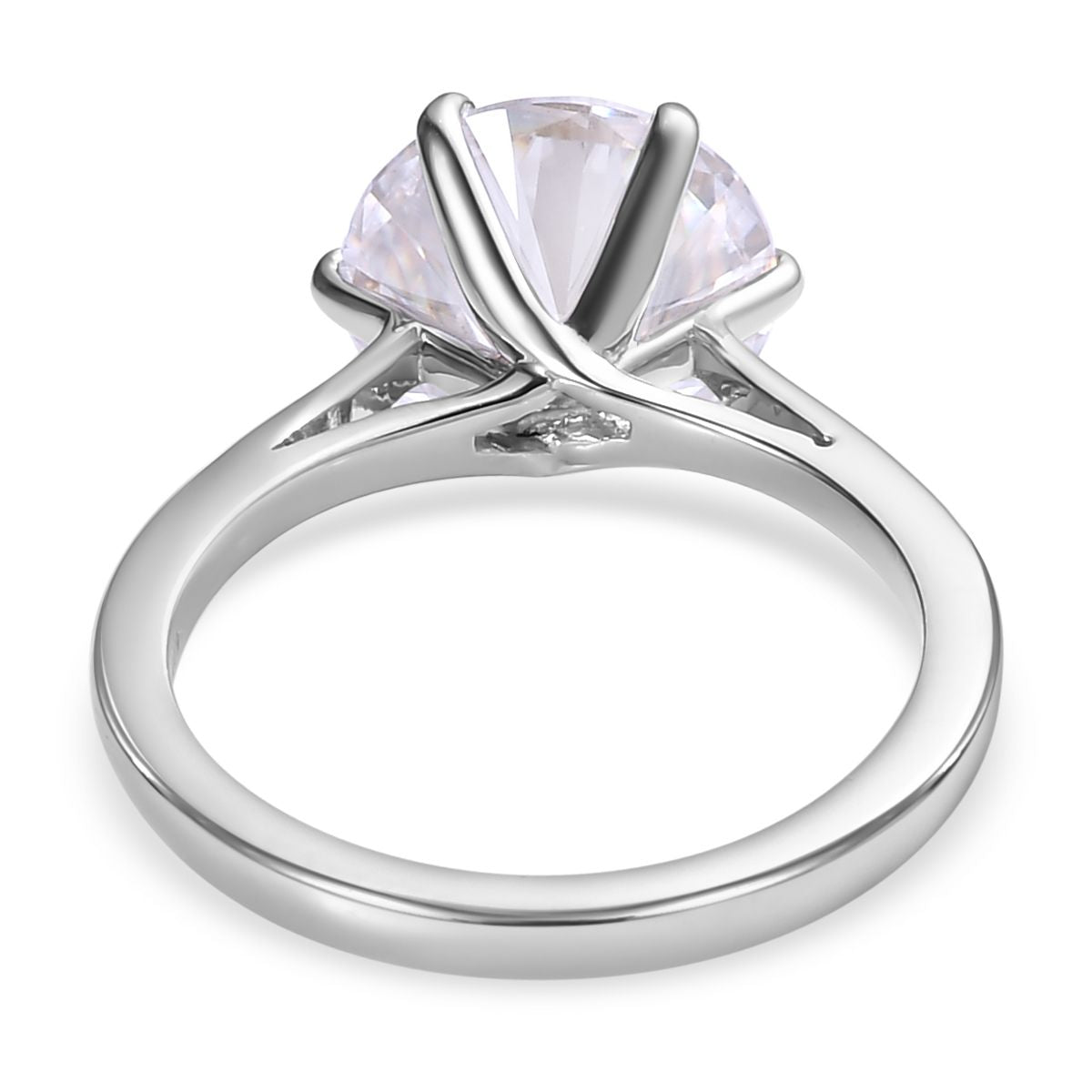 950 Platinum Moissanite Solitaire Engagement Ring 3.38 Ct V32504244 5