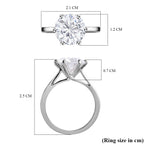 950 Platinum Moissanite Solitaire Ring 3.57 Ct._7259174_5