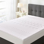 7 Zone Contoured Memory Foam Deluxe Mattress Topper- (King Size, 200x150x4 cm)_7261218