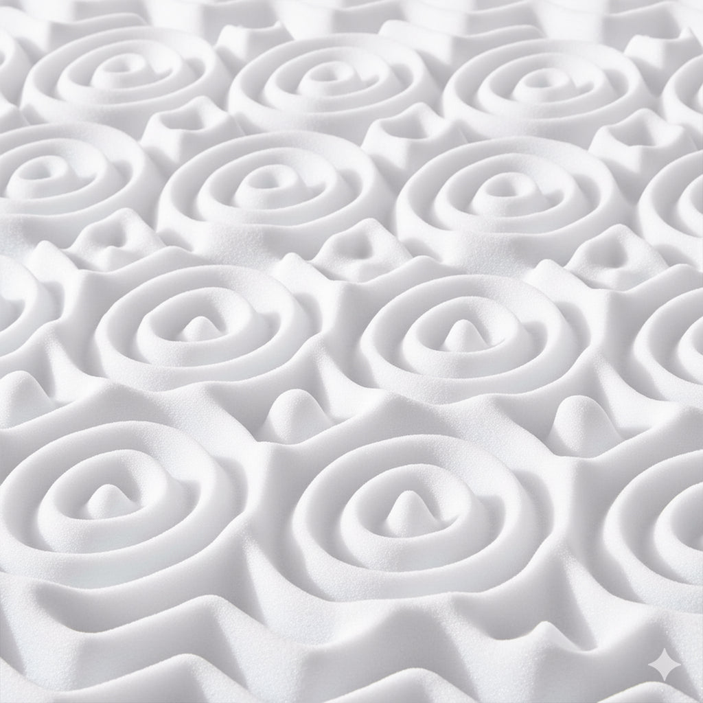 7 Zone Contoured Memory Foam Deluxe Mattress Topper- (King Size, 200x150x4 cm)_7261218_4