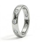 Royal Bali Collection - D'Joy Moissanite Flush Set Band Ring in Platinum Overlay Sterling Silver_7266996_5