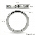 Royal Bali Collection - D'Joy Moissanite Flush Set Band Ring in Platinum Overlay Sterling Silver_7266996_6
