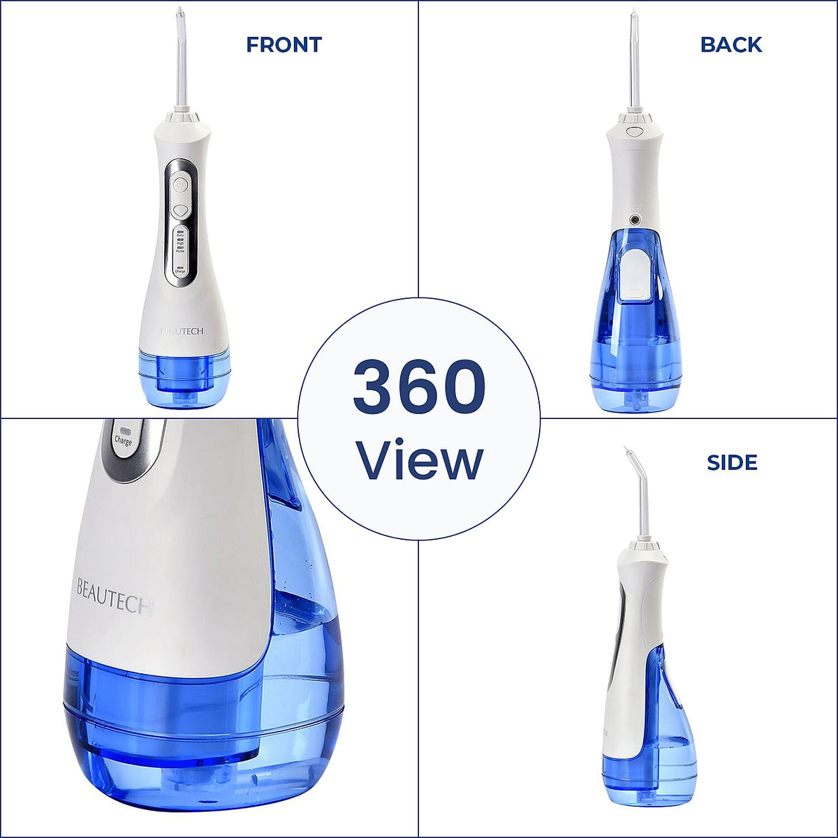 Beautech - Water Flosser with 3 Heads and IPX7 Waterproof- 3 Modes Clean, soft and Massage- 200 ml Tank 7267572 9