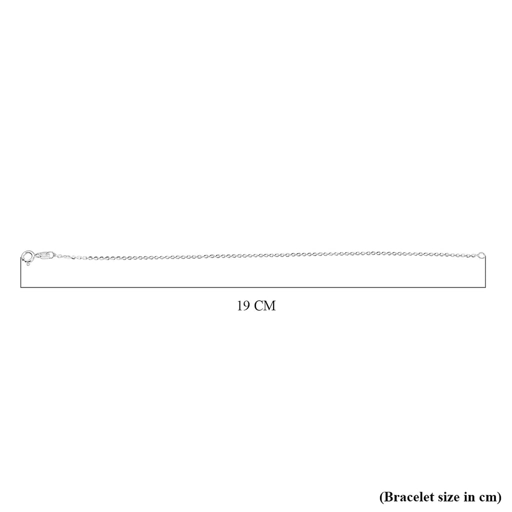 Italian Made - Sterling Silver Belcher Bracelet (Size - 7.25) with Spring Ring Clasp
