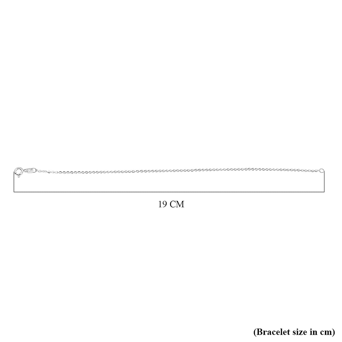 Sterling Silver Bracelet (Size - 7.25) With Spring Ring Clasp.Â  7268920 3