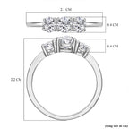 Royal Bali Collection - D'Joy Simulated Diamond Trilogy Ring in Sterling Silver_7271252_5
