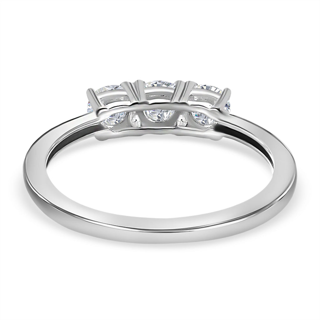 Royal Bali Collection - D'Joy Simulated Diamond Trilogy Ring in Sterling Silver_7271253_4