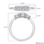 Royal Bali Collection - D'Joy Simulated Diamond Trilogy Ring in Sterling Silver_7271253_5