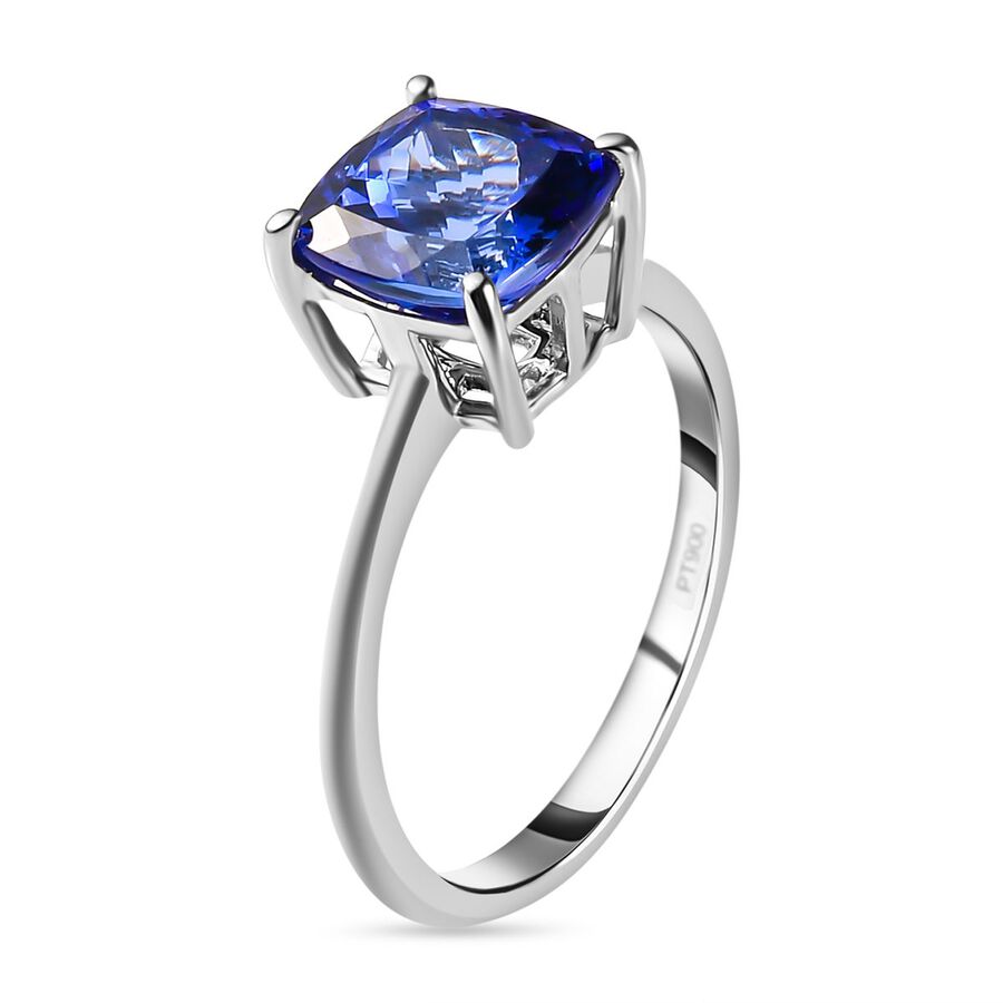 900 White Platinum AAA Tanzanite Solitaire Engagement Ring 2.75 Ct 7273034 4