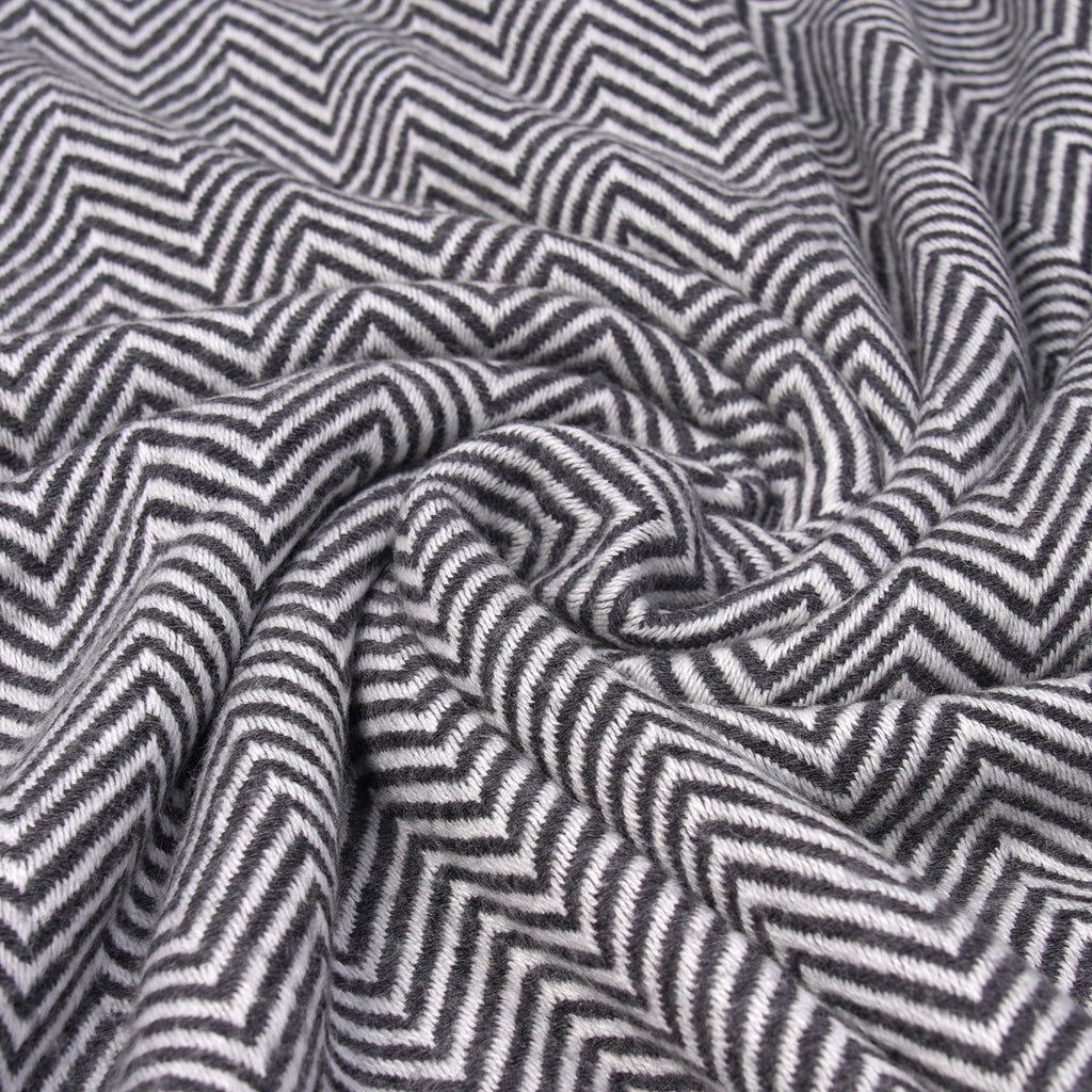 Cashmere 75% Wool and 25% Silk Blanket (Size 260x140 cm) - Grey_7272645_4