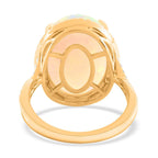 18K Yellow Gold  AAA   Ethiopian Opal ,  White Diamond  SI Ring 9.50 ct,  Gold Wt. 5.87 Gms  9.500  Ct._7273325_4