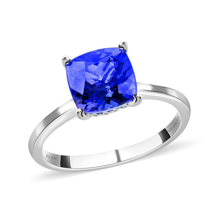 RHAPSODY 950 Platinum AAAA Tanzanite, White Diamond VS Ring, 2.75 Ct 7274177 1