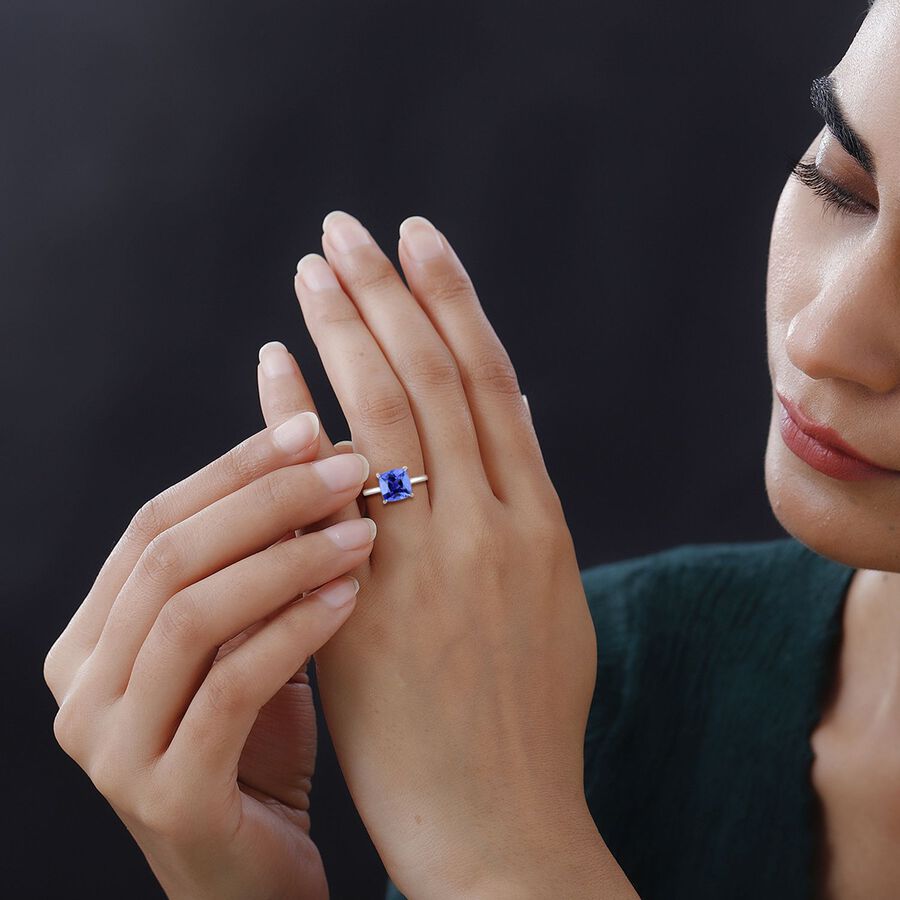 RHAPSODY 950 Platinum AAAA Tanzanite, White Diamond VS Ring, 2.75 Ct 7274177 2