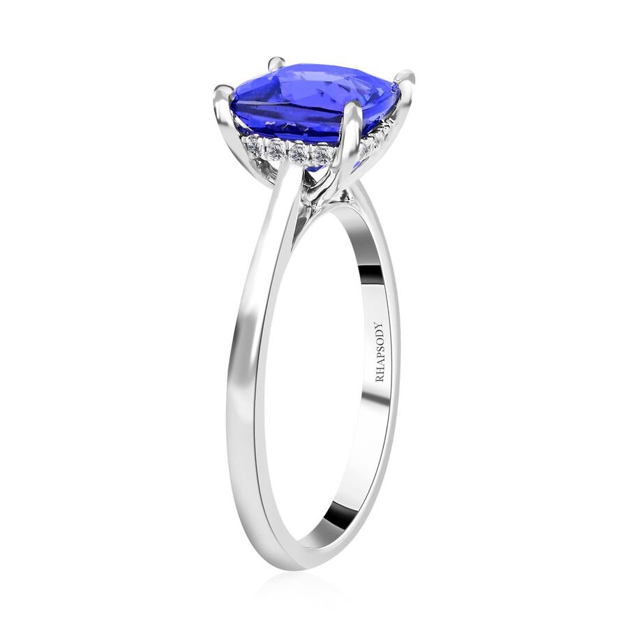 RHAPSODY 950 Platinum AAAA Tanzanite, White Diamond VS Ring, 2.75 Ct 7274177 3