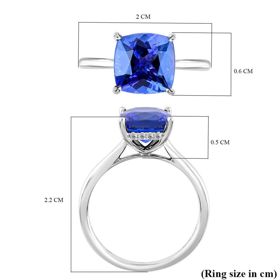 RHAPSODY 950 Platinum AAAA Tanzanite, White Diamond VS Ring, 2.75 Ct 7274177 4
