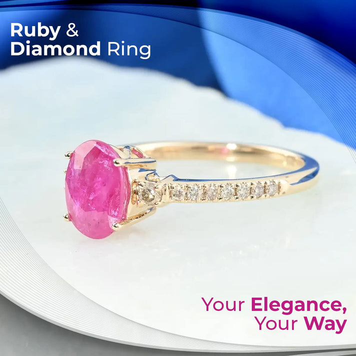 Certified &amp; Appraised LUXORO AAA Mozambique Ruby, Diamond Ring in 14K Yellow Gold 1.60 Ct. 7275736 2